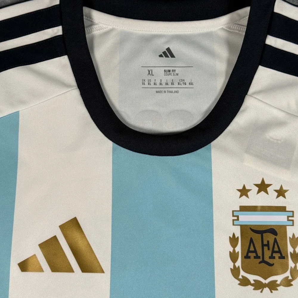 Adidas Argentina Messi 10 Jersey XL White Ice Blue World Cup AFA KT0387 New